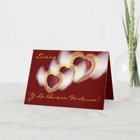 "Enero Y La Buena Fortuna"-Customize Feestdagen Kaart (Voorkant)