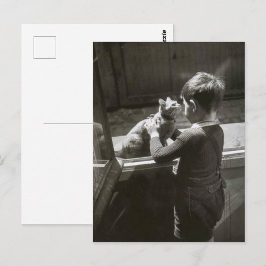 Enfant et son chat - Willy Ronis Briefkaart (Voorkant / Achterkant)