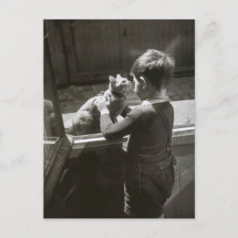 Enfant et son chat - Willy Ronis Briefkaart
