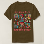 Enfant Future Grande Soeur 2025 Annonce Je Vais Et T-shirt (Design voorkant)