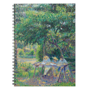 Enfants attablés dans le jardin Camille Pissarro Notitieboek