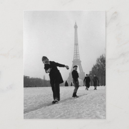 Enfants et neige - Paris - 1945 - Robert Doisneau Briefkaart (Voorkant)