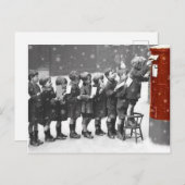 Enfants postant leur lettre briefkaart (Voorkant / Achterkant)