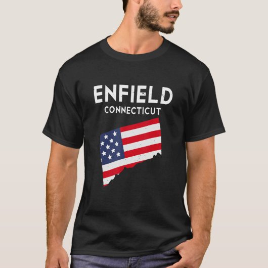 Enfield Connecticut USA Travel Conne T-shirt (Voorkant)