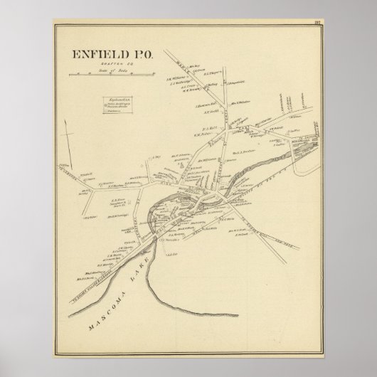 Enfield PO, Grafton Co Poster (Voorkant)