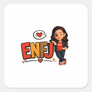 ENFJ VIERKANTE STICKER