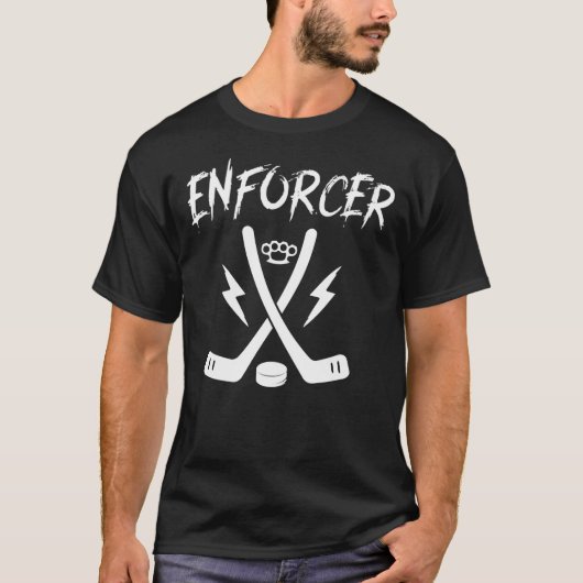 Enforcer Tough Guy Ice Hockey Goon Essential  T-shirt (Voorkant)