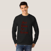 Enformeer gewoon het lijden grappig rood & zwart t-shirt (Voorkant volledig)