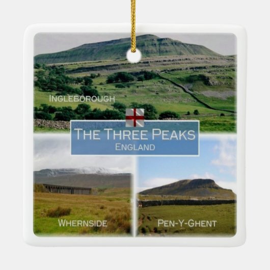 ENG003 DALES NATIONAL PARK, Yorkshire Keramisch Ornament (Achterkant)