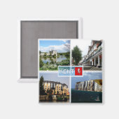 ENG006 LEEDS CASTLE, ROYAL TUNBRIDGE WE, Dover, Magneet (Voorkant / Achterkant)