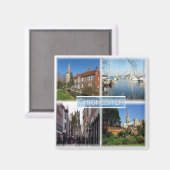 ENG007 CHICHESTER, Bosham Church en Brook House Magneet (Voorkant / Achterkant)