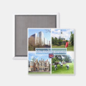 ENG011 MILTON KEINES, de Hub, Engeland, Fridge Magneet (Voorkant / Achterkant)