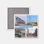 ENG017 KINGSTON upon HULL, Yorkshire, Fridge Magneet (Voorkant / Achterkant)