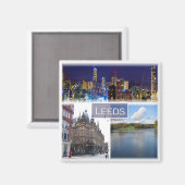 ENG018 LEEDS, Yorkshire, England, Europe, Fridge Magneet (Voorkant / Achterkant)