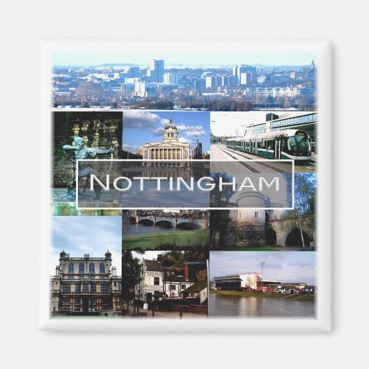 ENG021 NOTTINGHAM, Engeland, Europa, Fridge Magneet (Voorkant)