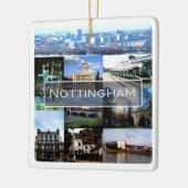 ENG021 NOTTINGHAM, Engeland, Europa, Fridge Magnet Keramisch Ornament (Links)
