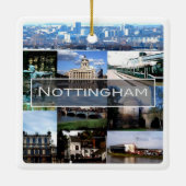 ENG021 NOTTINGHAM, Engeland, Europa, Fridge Magnet Keramisch Ornament (Achterkant)