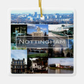 ENG021 NOTTINGHAM, Engeland, Europa, Fridge Magnet Keramisch Ornament (Voorkant)