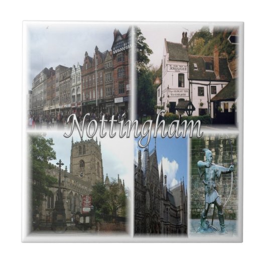 ENG022 NOTTINGHAM, Engeland, Europa, Tegeltje (Voorkant)