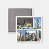 ENG023 MANCHESTER, Engeland, Europa, Fridge Magneet (Voorkant / Achterkant)