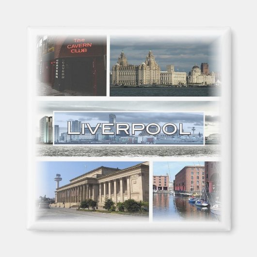 ENG026 LIVERPOOL, Engeland, Europa, Fridge Magneet (Voorkant)