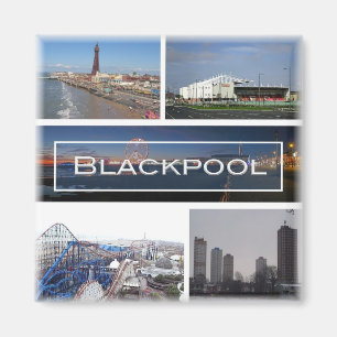 ENG031 BLACKPOOL, Lancashire, Engeland, Koelkast Magneet
