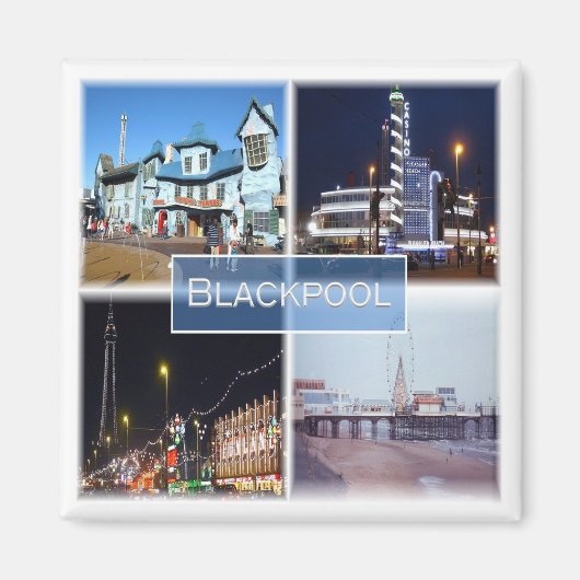 ENG032 BLACKPOOL, Lancashire, Engeland, Fridge Magneet (Voorkant)