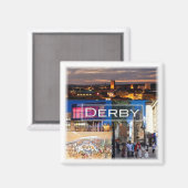 ENG034 DERBY, England, Europe, Fridge Magneet (Voorkant / Achterkant)