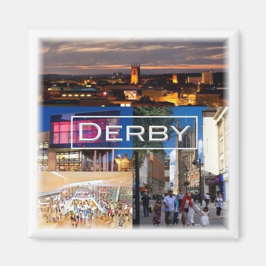 ENG034 DERBY, England, Europe, Fridge Magneet (Voorkant)