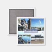 ENG035 SOUTHPORT, Engeland, Europa, Fridge Magneet (Voorkant / Achterkant)