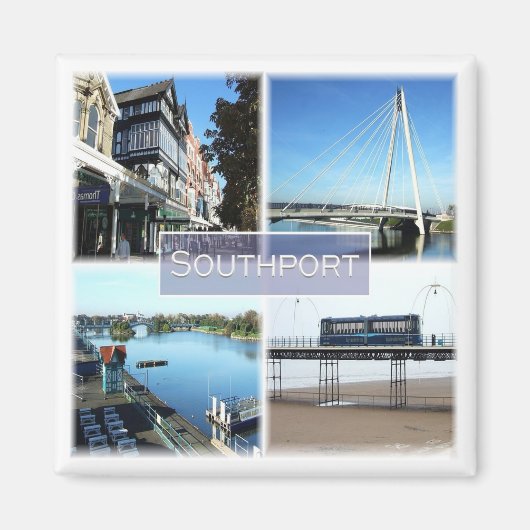 ENG035 SOUTHPORT, Engeland, Europa, Fridge Magneet (Voorkant)
