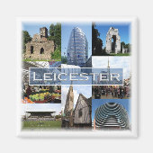 ENG043 LEICESTER, Engeland, Europa, Fridge Magneet (Voorkant)