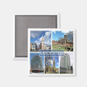 ENG044 LEICESTER, Engeland, Europa, Fridge Magneet (Voorkant / Achterkant)