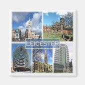 ENG044 LEICESTER, Engeland, Europa, Fridge Magneet (Voorkant)