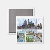 ENG047 NEWCASTLE, Engeland, Europa, Fridge Magneet (Voorkant / Achterkant)