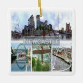 ENG047 NEWCASTLE, Engeland, Europa Keramisch Ornament (Voorkant)