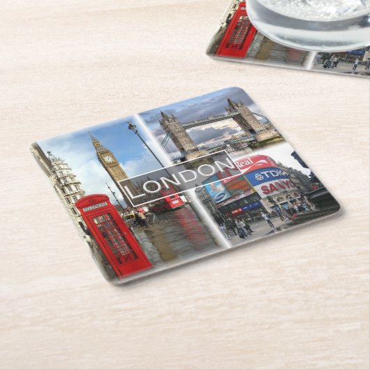 ENG048 LONDON, Engeland, Europa, Kartonnen Onderzetters (Schuin)