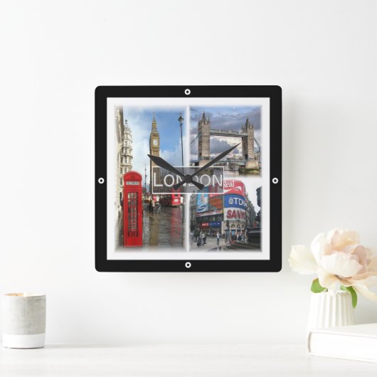 ENG048 LONDON, Engeland, Europa, Vierkante Klok (Huis)