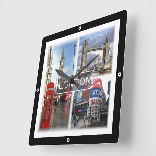 ENG048 LONDON, Engeland, Europa, Vierkante Klok (Hoek)