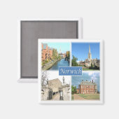 ENG054 NORWICH NORFOLK, Engeland, Fridge Magneet (Voorkant / Achterkant)