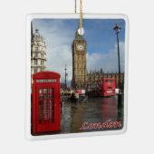 ENG063 LONDON BIG BEN, dubbeldeckerbus Keramisch Ornament (Rechts)