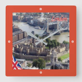 ENG064 LONDON Panorama, Engeland, Vierkante Klok (Voorkant)