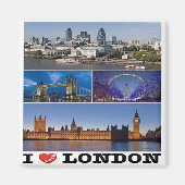 ENG065 LONDON "I LIVE", Engeland, Fridge Magneet (Voorkant)