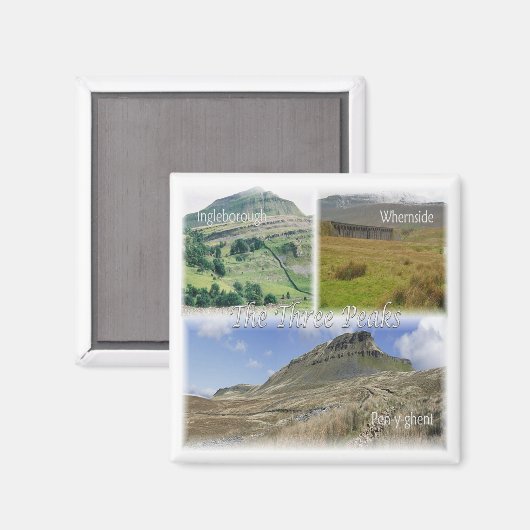 ENG069 DE DRIE PEAKS, Yorkshire, Fridge Magneet (Voorkant / Achterkant)