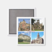 ENG070 LEEDS, Yorkshire, England, Europe, Fridge Magneet (Voorkant / Achterkant)