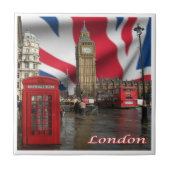 ENG082 BIG BEN, DUBBELDEKSBUS, TEGELTJE (Voorkant)