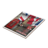 ENG082 BIG BEN, DUBBELDEKSBUS, TEGELTJE (Zijkant)