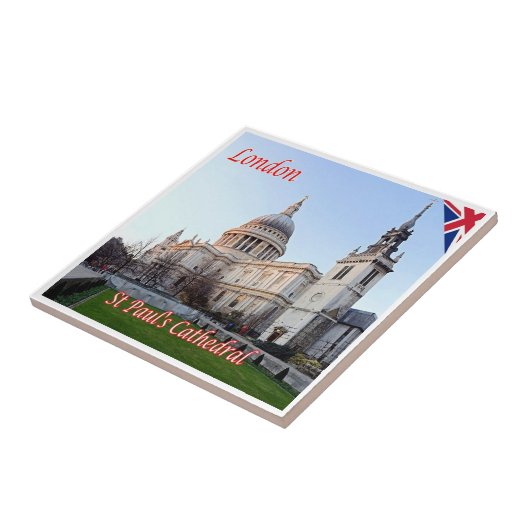 ENG083 KATHEDRAAL VAN LONDEN SAINT PAUL, TEGELTJE (Zijkant)