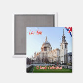ENG083 LONDON SAINT PAUL CATHEDRAL, Fridge Magneet (Voorkant / Achterkant)
