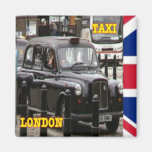 ENG094 LONDON BLACK PET TAXI, Fridge Magneet